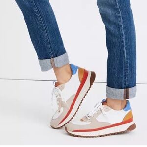 Madewell Kickoff Trainer Sneakers Retro Colorblock Size 6.5